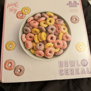 Pink Sky Pastel Bowl of Cereal 500 piece puzzle Sealed